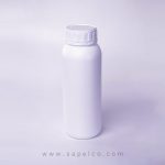 بطری 1 لیتری دهانه گشاد به همراه درب استوانه ای پلاستیکی