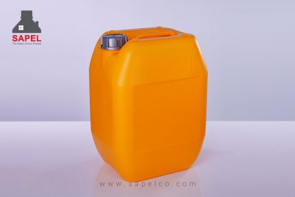 گالن ۲۰ لیتری پلاستیکی زرد تولید شده در شرکت ساپل تولید کننده ظروف پلاستیکی